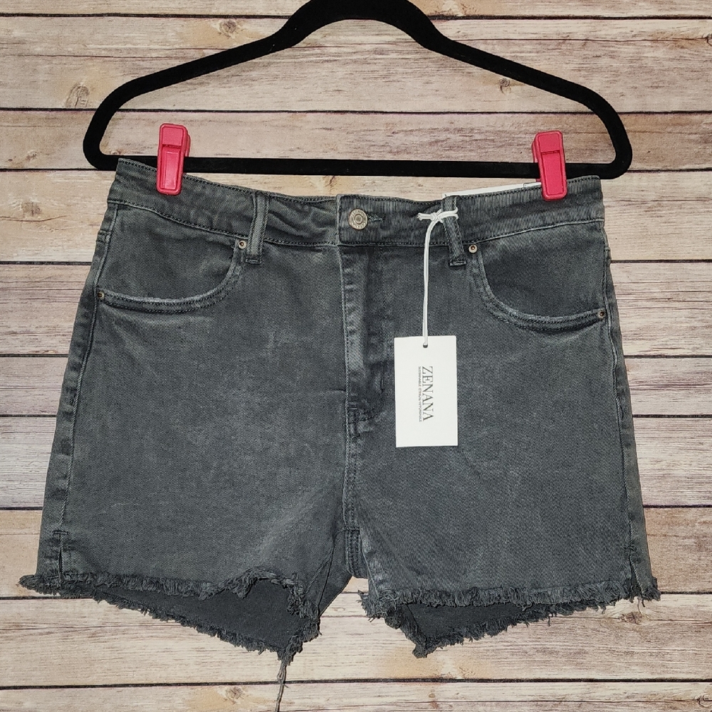 Zenana Outfitters Gray Jean Shorts